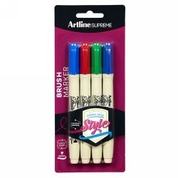 MARKER ARTLINE SUPREME BRUSH ASST PK4