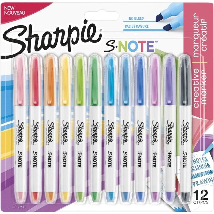SP- MARKER SHARPIE S-NOTE CHISEL TIP ASST PK12 SP- MARKER SHARPIE S-NOTE CHISEL TIP ASST PK12