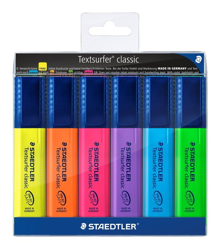 HIGHLIGHTER STAEDTLER TEXTSURFER ASST WLT6