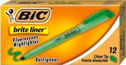 SP- HIGHLIGHTER BIC BRITELINER GRIP GREEN