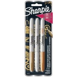MARKER METALLIC SHARPIE FINE POINT ASSORTED CARD 3 MARKER METALLIC SHARPIE FINE POINT ASSORTED CARD 3
