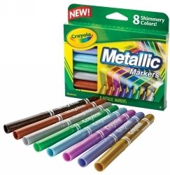 MARKER CRAYOLA METALLIC SHIMMERY COLOURS PK8