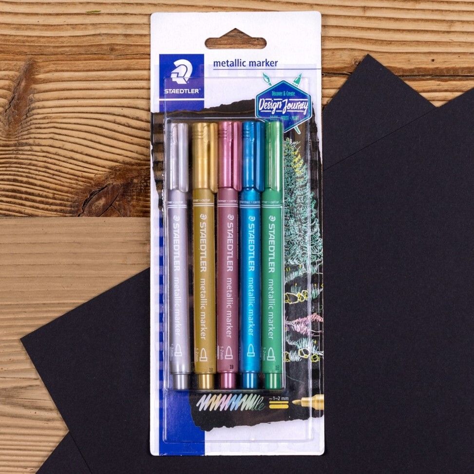 MARKER STAEDTLER METALLIC ASST COLOURS PK5
