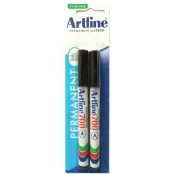 MARKER ARTLINE 700 0.7MM PERMANENT BULLET NIB BLACK PK2 MARKER ARTLINE 700 0.7MM PERMANENT BULLET NIB BLACK PK2