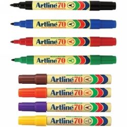 MARKER ARTLINE 70 PERMANENT 1.5MM BULLET NIB ASST BX12 MARKER ARTLINE 70 PERMANENT 1.5MM BULLET NIB ASST BX12