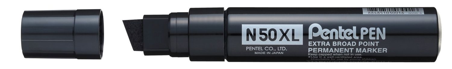 MARKER PENTEL 10.0-17.0MM PERMANENT & WATERPROOF N50XL BLACK MARKER PENTEL 10.0-17.0MM PERMANENT & WATERPROOF N50XL BLACK
