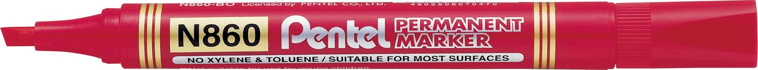 SP- MARKER PENTEL PERMANENT CHISEL RED