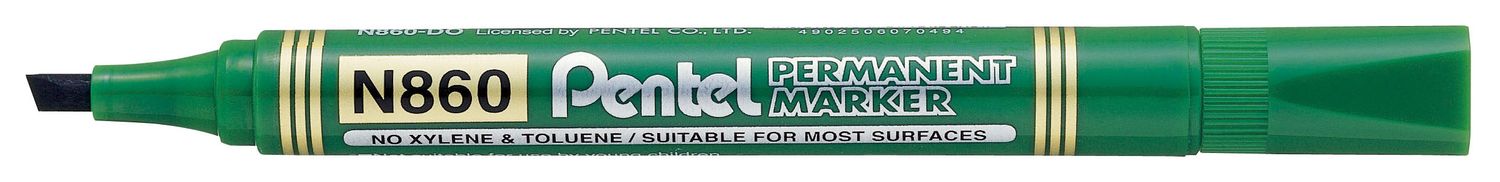 SP- MARKER PENTEL GREEN PERMANENT CHISEL
