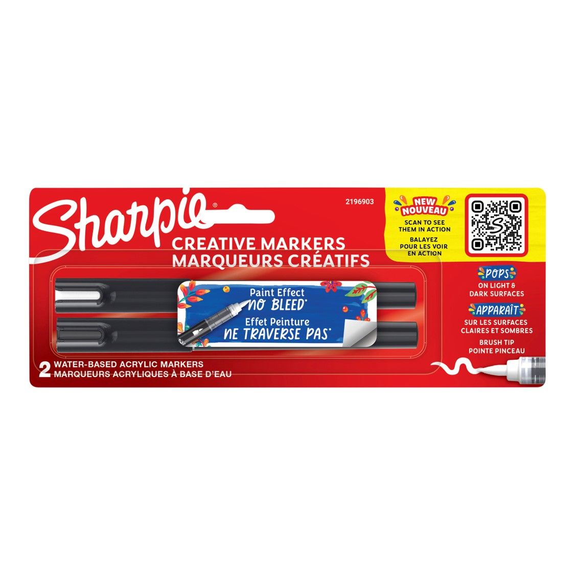 MARKER CREATIVE SHARPIE BRUSH TIP 2CD ASST