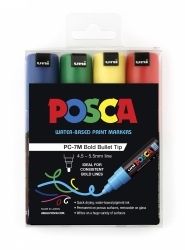MARKER UNI POSCA 4.5MM TIP PC7M ASST COLOURS PK4 MARKER UNI POSCA 4.5MM TIP PC7M ASST COLOURS PK4