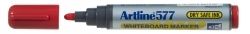 MARKER WHITEBOARD ARTLINE 577 3MM BULLET NIB RED