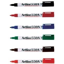MARKER W/B ARTLINE 550A 1.2MM BULLET NIB ASST BX12 MARKER W/B ARTLINE 550A 1.2MM BULLET NIB ASST BX12