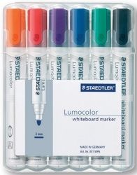 MARKER WHITEBOARD STAEDTLER 351 BULLET ASST WLT6 MARKER WHITEBOARD STAEDTLER 351 BULLET ASST WLT6