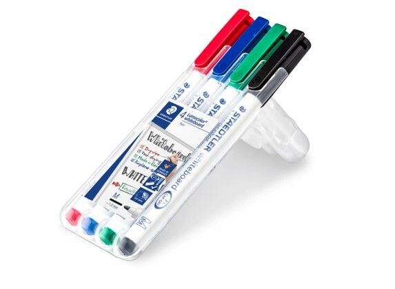 MARKER WHITEBOARD STAEDTLER 301 1MM ASST WLT4