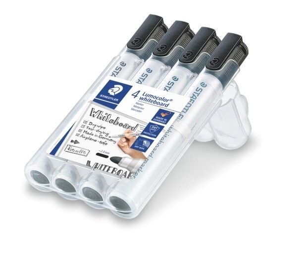 MARKER WHITEBOARD STAEDTLER 351 BULLET BLACK WLT4
