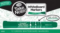 SP- MARKER WHITEBOARD CRAYOLA TAKE NOTE GREEN PK12 SP- MARKER WHITEBOARD CRAYOLA TAKE NOTE GREEN PK12