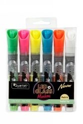 MARKER LED QUARTET NEON DRY ERASE ASST COLOURS PK6 MARKER LED QUARTET NEON DRY ERASE ASST COLOURS PK6