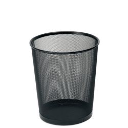 COMPASS MESH 11LT ROUND WASTE BIN BLACK