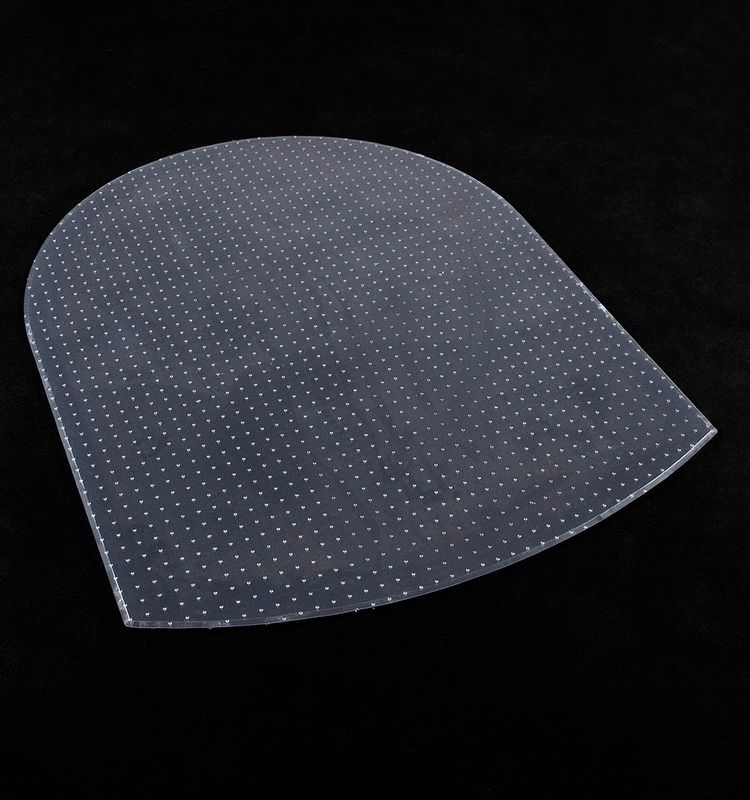 SP- CHAIRMAT MARBIG 99 X 124 GLASS PVC LOW CONTEMPO CLEAR