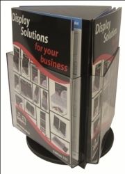 SP- BROCHURE HOLDER DEFLECT-O 3XA4 COUNTER TOP ROTATING BLACK