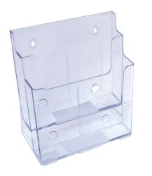 SP- BROCHURE HOLDER DEFLECTO A4 2 POCKET 2 TIER CLEAR