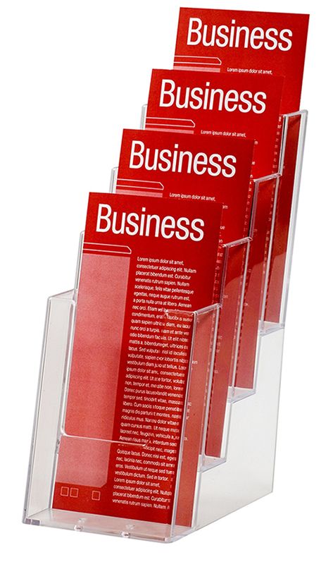 BROCHURE HOLDER ESSELTE DL 4 TIER FREESTANDING