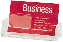 BUSINESS CARD HOLDER ESSELTE CLEAR LANDSCAPE