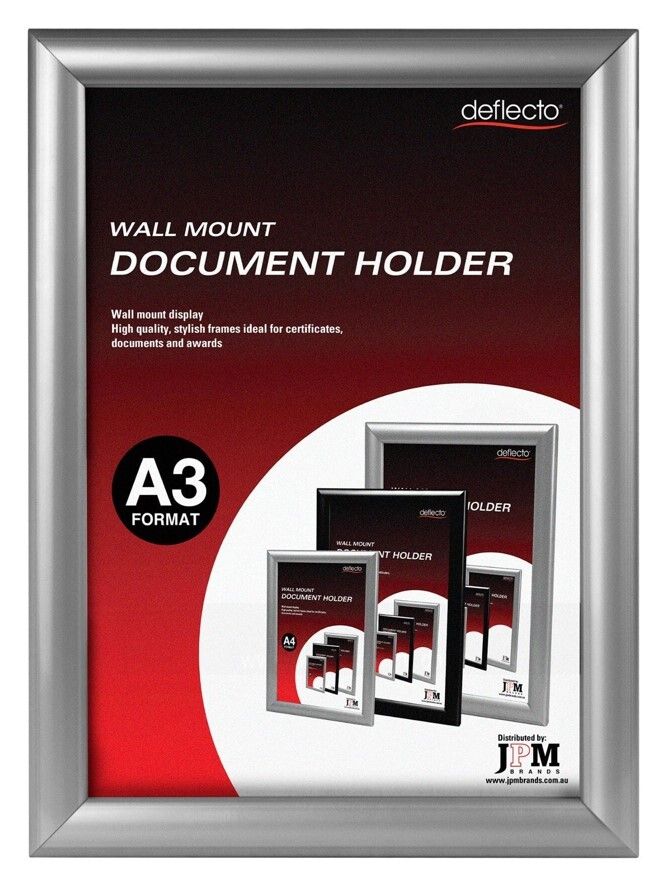 DOCUMENT HOLDER DEFLECTO A3 WALL MOUNT SILVER