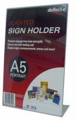 DEFLECT-O SLANTED SINGLE SIDED DOC HOLDER A5 PORTRAIT 47501