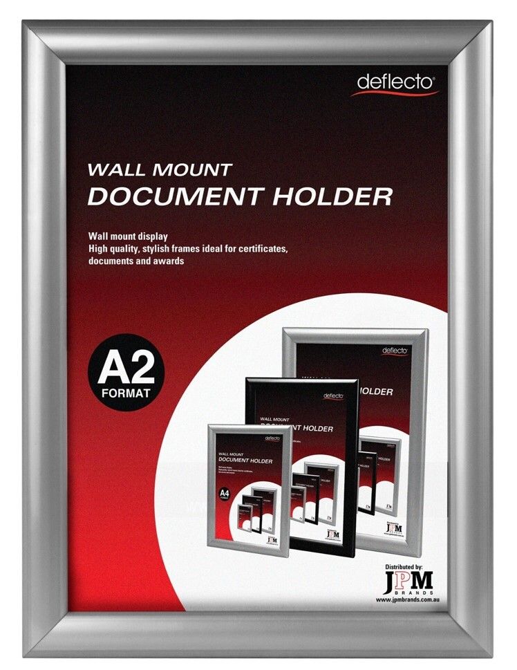 DOCUMENT HOLDER DEFLECTO A2 WALL MOUNT SILVER