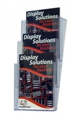 STACKABLE WALL UNIT DEFLECTO A4 3-TIER CLEAR 77331