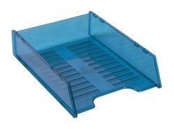 DOCUMENT TRAY ITALPLAST MULTIFIT TRANSLUCENT BLUE DOCUMENT TRAY ITALPLAST MULTIFIT TRANSLUCENT BLUE