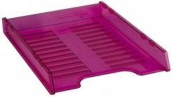 DOCUMENT TRAY ITALPLAST A4 SLIMLINE MULTI FIT TINTED PINK