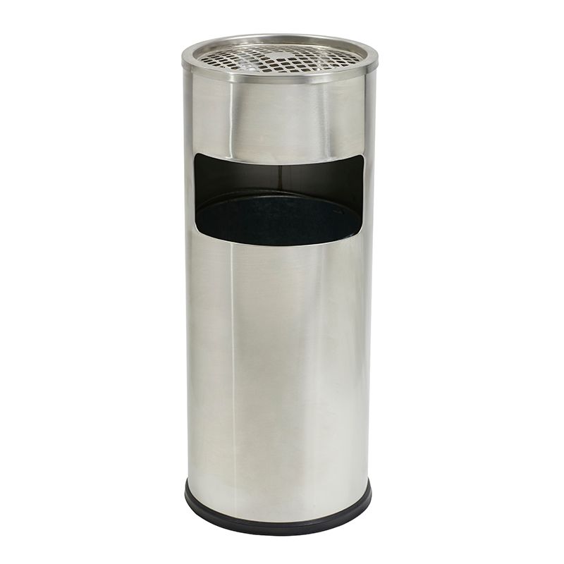 SP- LOBBY BIN COMPASS 10L STAINLESS STEEL WITH ASHTRAY