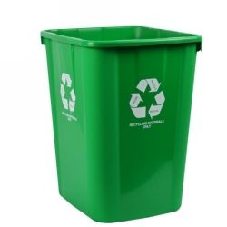 BIN ITALPLAST 32L 320X360X400MM RECYCLING MATERIALS ONLY GREEN