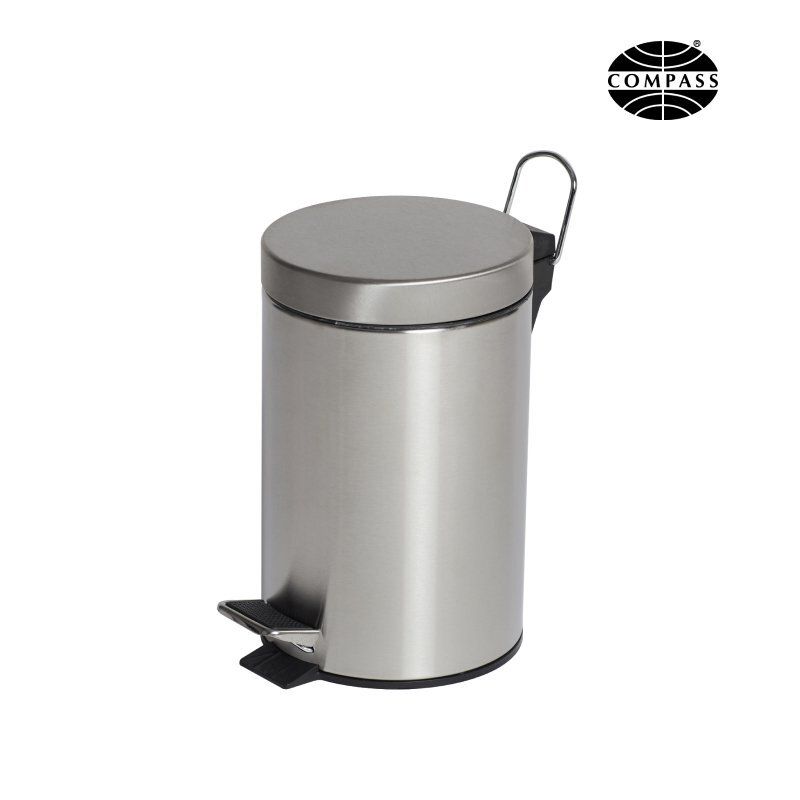 SP- BIN COMPASS 3L ROUND STAINLESS STEEL PEDAL