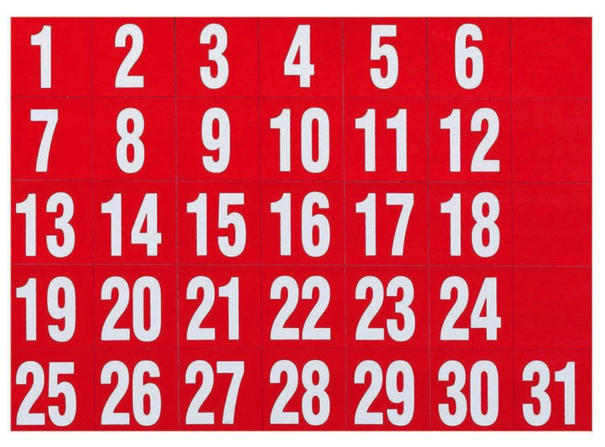 SP- MAGNETIC QUARTET DATES RED SET OF 31
