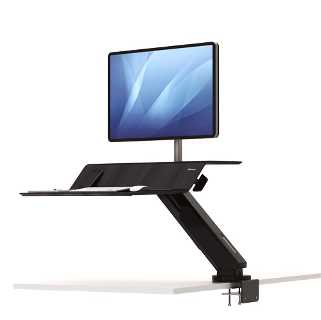 SP- WORKSTATION FELLOWES LOTUS SIT STAND RT SINGLE MONITOR BLACK SP- WORKSTATION FELLOWES LOTUS SIT STAND RT SINGLE MONITOR BLACK