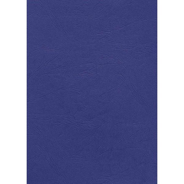 BINDING COVER GNS BASIC A4 300GSM LEATHERGRAIN BLUE PK100