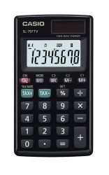CALCULATOR CASIO SL797TVBK/S 8DGT POCKET DUAL PWR CALCULATOR CASIO SL797TVBK/S 8DGT POCKET DUAL PWR