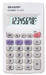 CALCULATOR SHARP EL233SB 8 DGT BATT WHITE