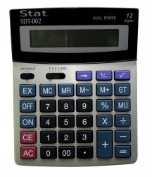 CALCULATOR STAT 12 DIGIT SDT002 MEDIUM DUAL PWR