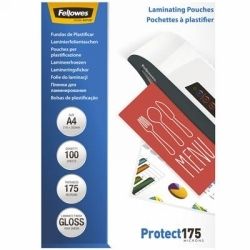 SP- LAMINATING POUCHES FELLOWES A4 175 MICRON GLOSS PK100 SP- LAMINATING POUCHES FELLOWES A4 175 MICRON GLOSS PK100