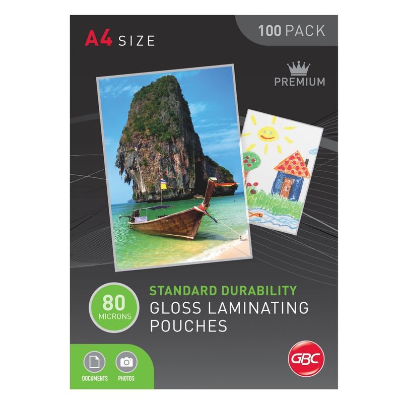 LAMINATING POUCHES GBC SIGNATURE A4 80 MICRON PK100