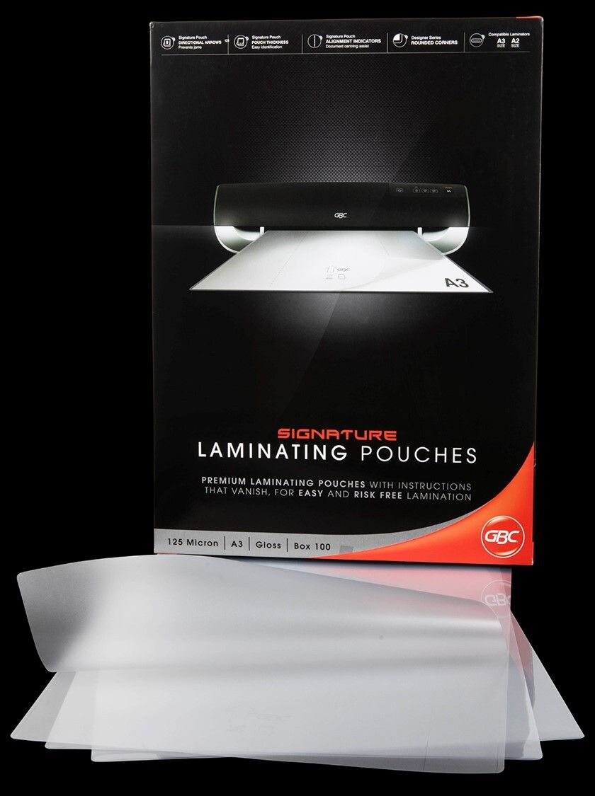 SP- LAMINATING POUCH GBC A3 125 MICRON SIGNATURE PK100 SP- LAMINATING POUCH GBC A3 125 MICRON SIGNATURE PK100