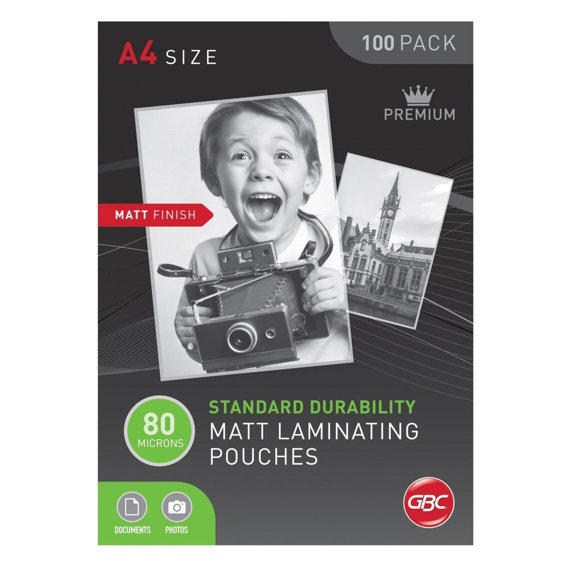 SP- LAMINATING POUCH GBC A4 80MICRON MATT CLEAR PK100 SP- LAMINATING POUCH GBC A4 80MICRON MATT CLEAR PK100