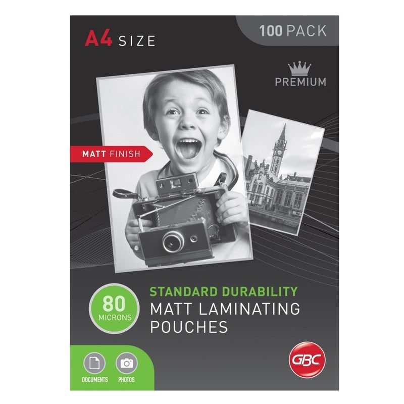 SP- LAMINATING POUCH GBC A4 80MICRON MATT CLEAR PK100