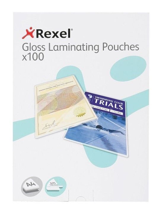LAMINATING POUCHES REXEL A4 75 MICRON CLEAR BX100