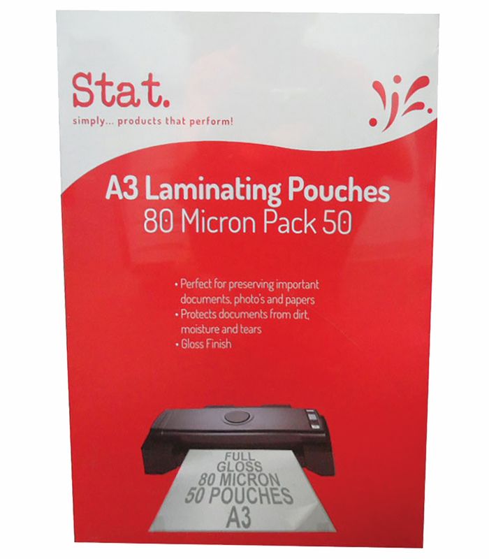 LAMINATING POUCH STAT A3 80 MICRON PK50