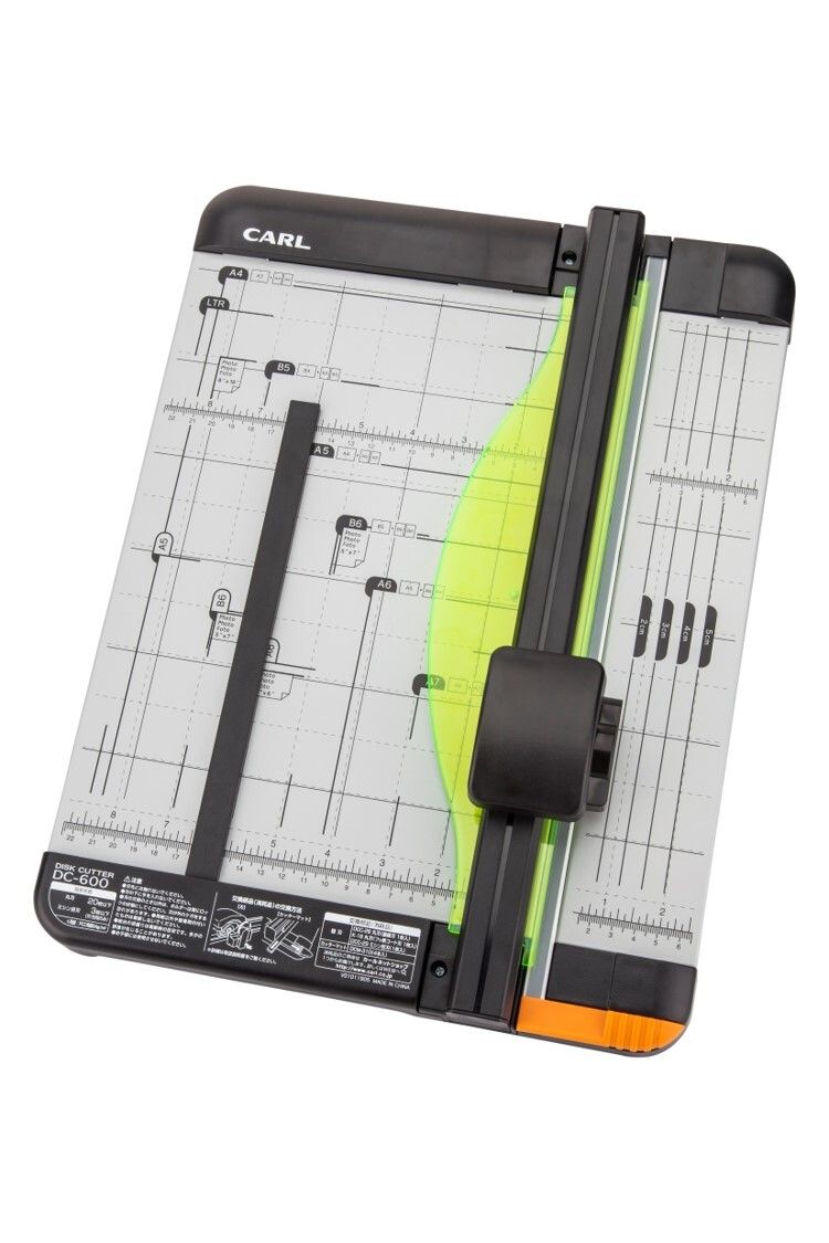 PAPER TRIMMER CARL A4 DC-600 20 SHEET BLACK/SILVER/NEON YELLOW PAPER TRIMMER CARL A4 DC-600 20 SHEET BLACK/SILVER/NEON YELLOW